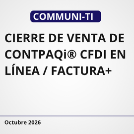 CIERRE DE VENTA DE CONTPAQi® CFDI EN LÍNEA / FACTURA+